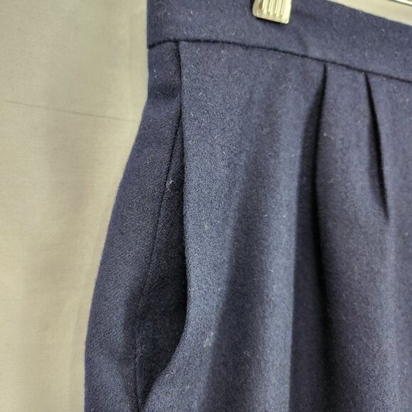Vtg Pendleton Womens Navy Blue Pencil Skirt Waist 34 100% Wool Lined 80s - Picture 5 of 8
